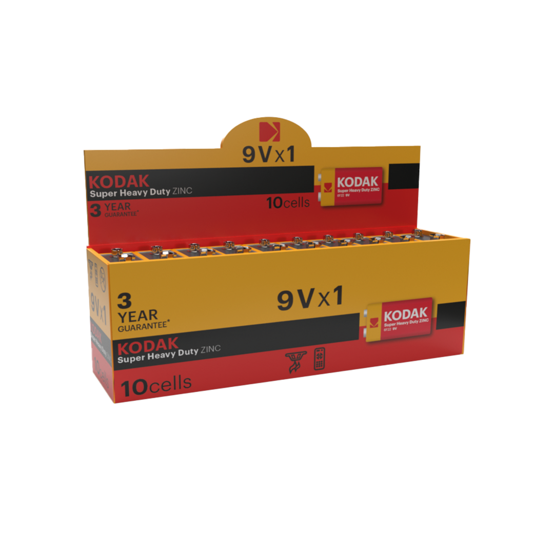 Батарейка KODAK EXTRA HEAVY DUTY 6F22 1 шт. коробка