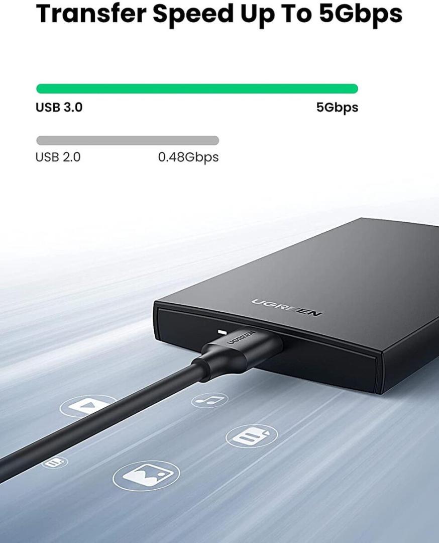 Зовнішня кишеня для накопичувача UGREEN CM237 USB 3.0 2.5Inch Hard Drive Box(UGR-60353)