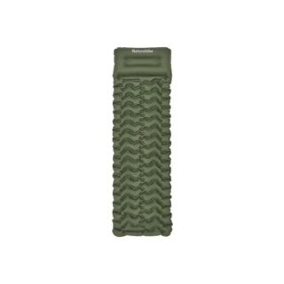 Матрац туристичний надувний одномісний  Naturehike CNK2550WS019, 200х60х6.5 см, зелений, для кемпінгу із мішком для надування