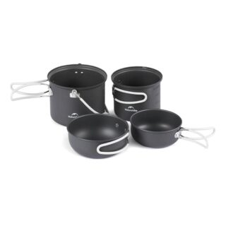 Набір посуду (2 каструлі, 2 кришки) Naturehike NH18T018-G, алюміній