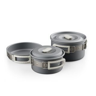 Набір посуду (2 каструлі, сковорідка) Naturehike CNK2450CF010, алюміній